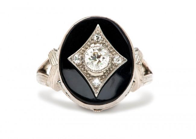 Friday Favorite: Nottingham Onyx & Diamond Ring