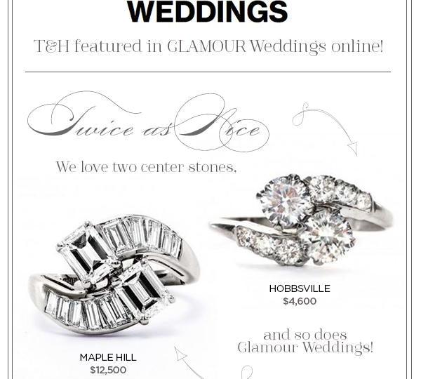 Hobbsville & Maple Hill Vintage Engagement Rings Featured on Glamour.com!