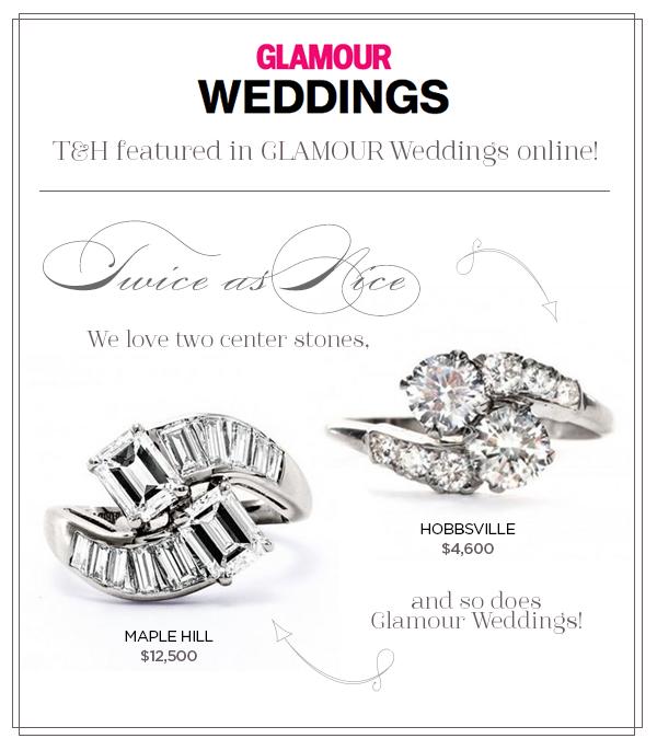 Hobbsville & Maple Hill Vintage Engagement Rings Featured on Glamour.com!