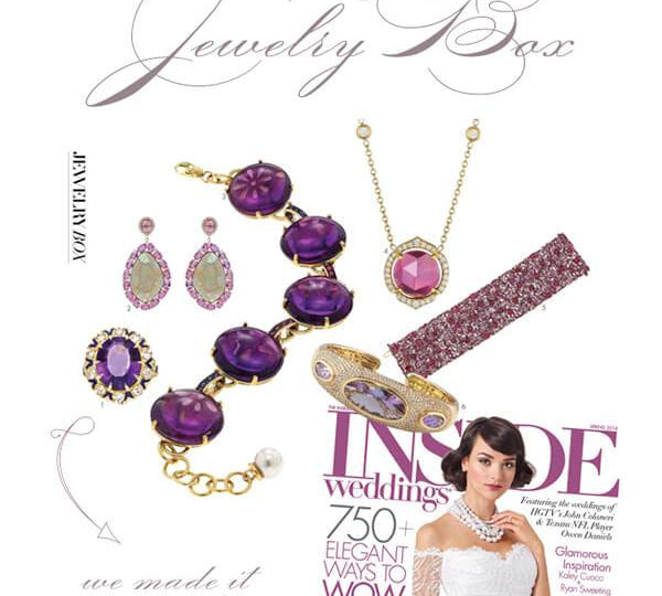 T&H Amethyst Ring Featured in Inside Weddings Magazine!