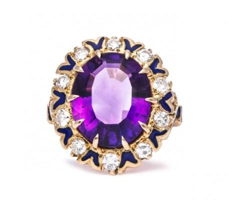The Perfect Bands and Cuts for Vintage Amethyst Engagement Rings