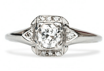 3 Art Deco Diamond Rings & the Silent Screen Sirens They Resemble
