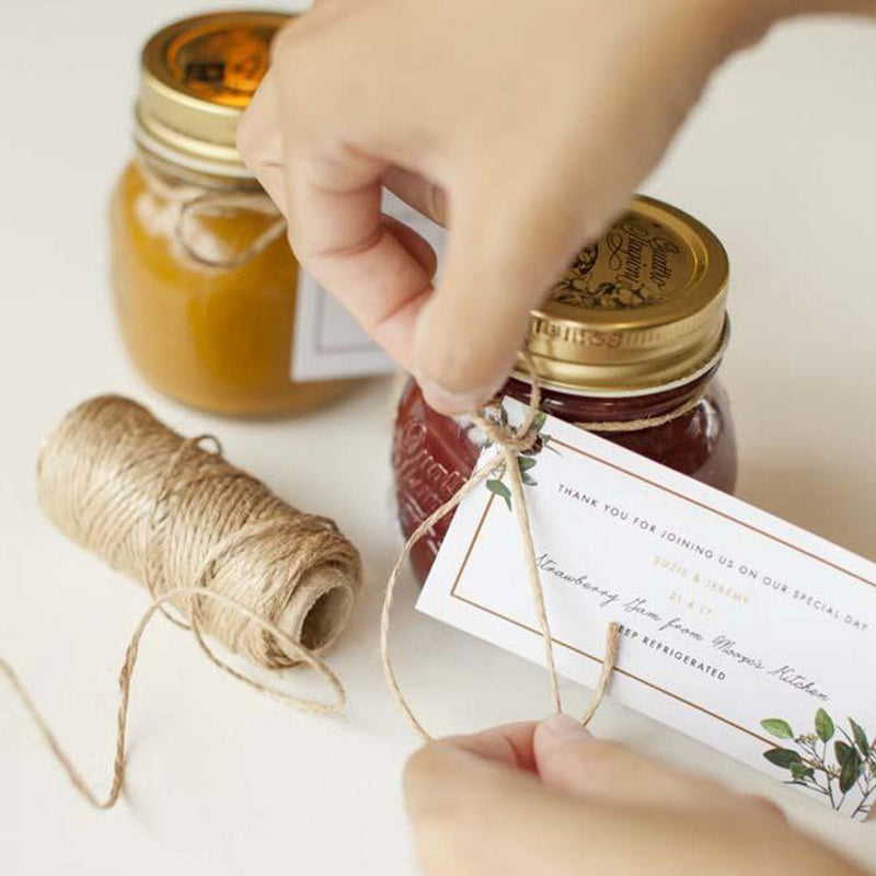 Easy DIY jam jar wedding favors