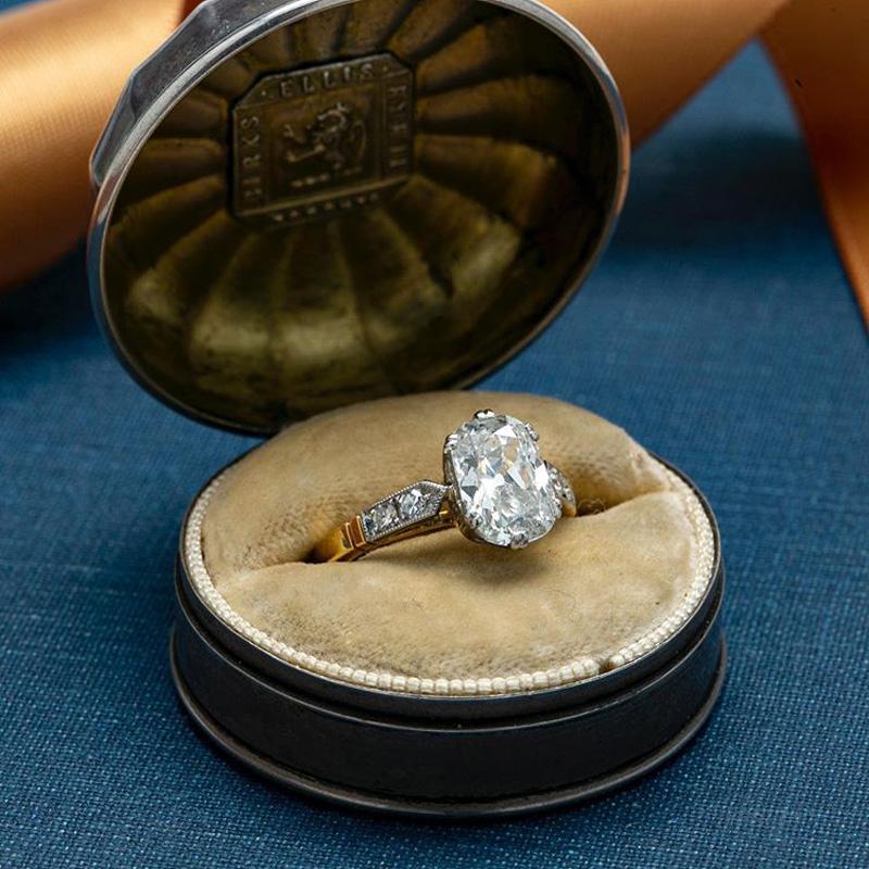 1890s Era Art Deco Vintage Old European Cut CZ Diamond Antique Engagement  Rings | eBay