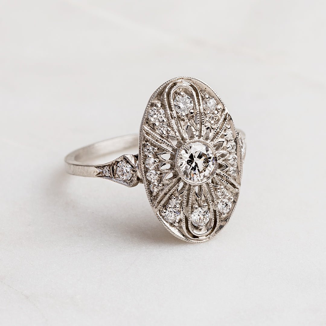 Peachtree | Edwardian Vintage Inspired Antique Vintage Engagement Ring