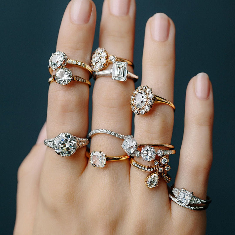 diamond engagement rings - Trumpet & Horn