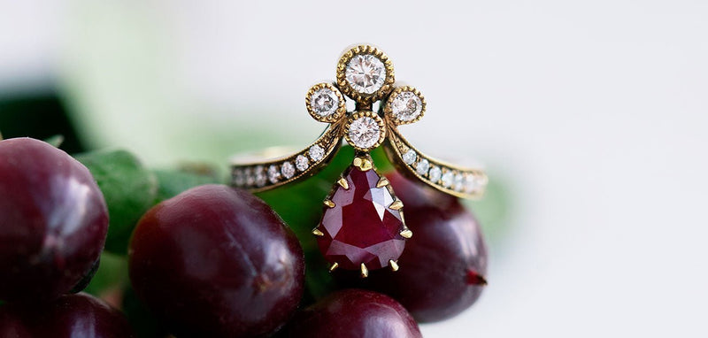 vintage ruby engagement rings