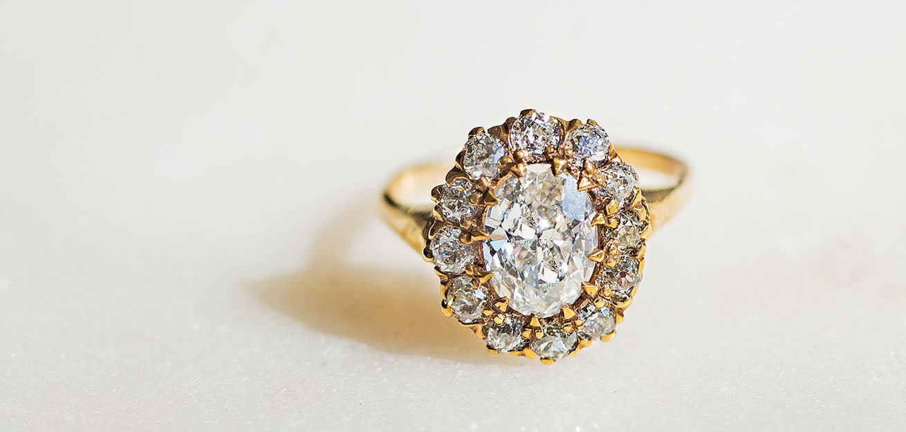 Halo & Cluster style engagement rings