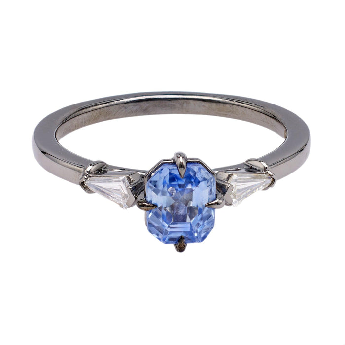 1.17 Carat Sapphire and Diamond Platinum Ring