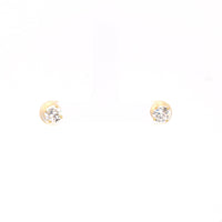 1.32 Carat Total Weight Diamond 18k Yellow Gold Stud Earrings