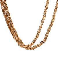 Victorian 14k yellow gold long necklace