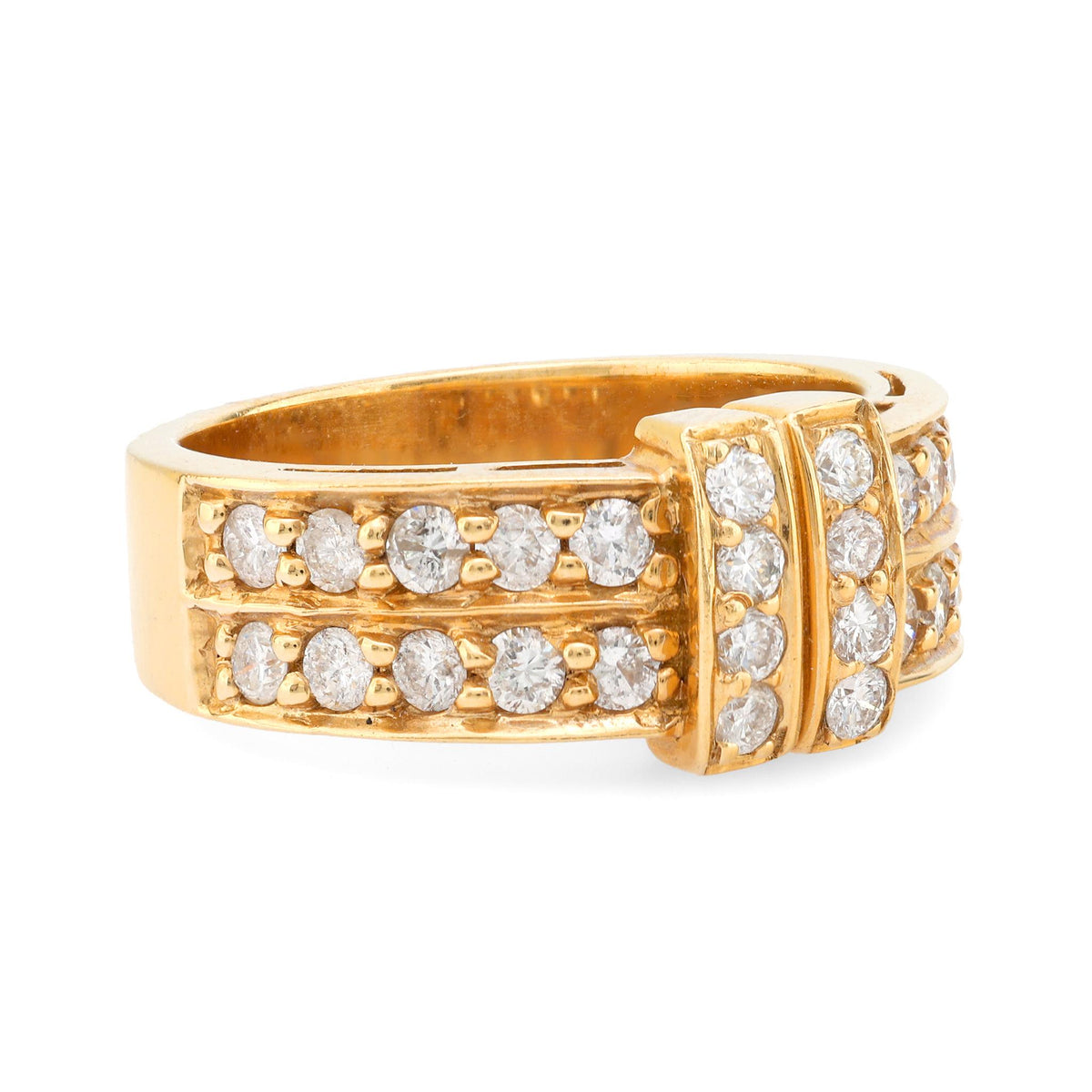 Vintage diamond 18k yellow gold ring