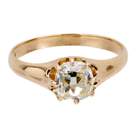Victorian GIA 1 carat diamond 14k rose gold engagement ring