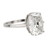 GIA 3.18 carat old mine cut diamond platinum engagement ring