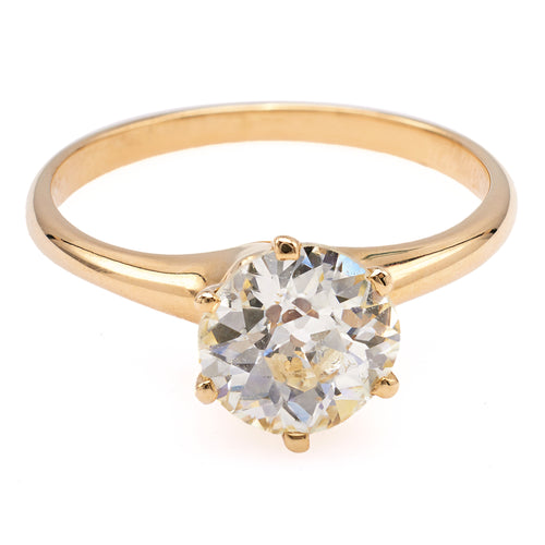 1.79 Old Euro Victorian Diamond Solitaire Engagement Ring | Sanderling