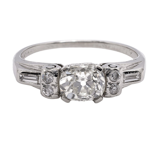 1.25ct Old Mine Cut Diamond Art Deco Engagement Ring | Highgrove