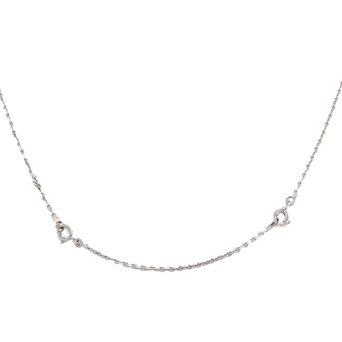 Modern Diamond Platinum 18K White Gold Necklace