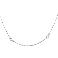 Modern Diamond Platinum 18K White Gold Necklace