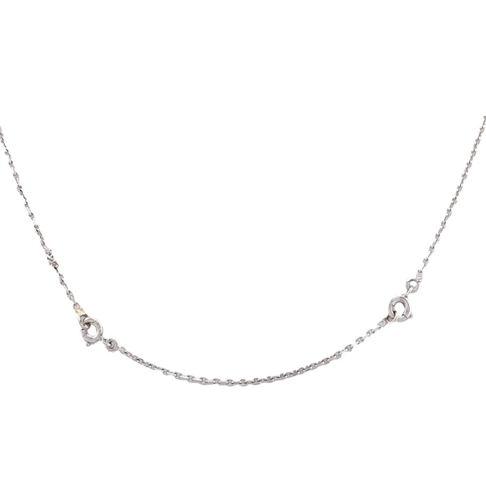 Modern Diamond Platinum 18K White Gold Necklace