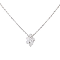 Modern Diamond Platinum 18K White Gold Necklace