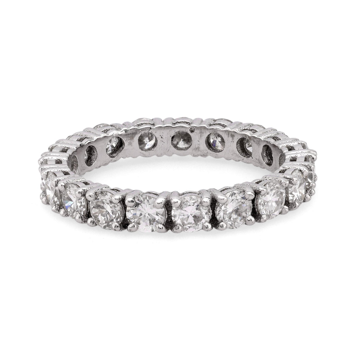 Mid Century diamond platinum eternity band