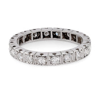 Art Deco French Diamond Platinum Eternity Band