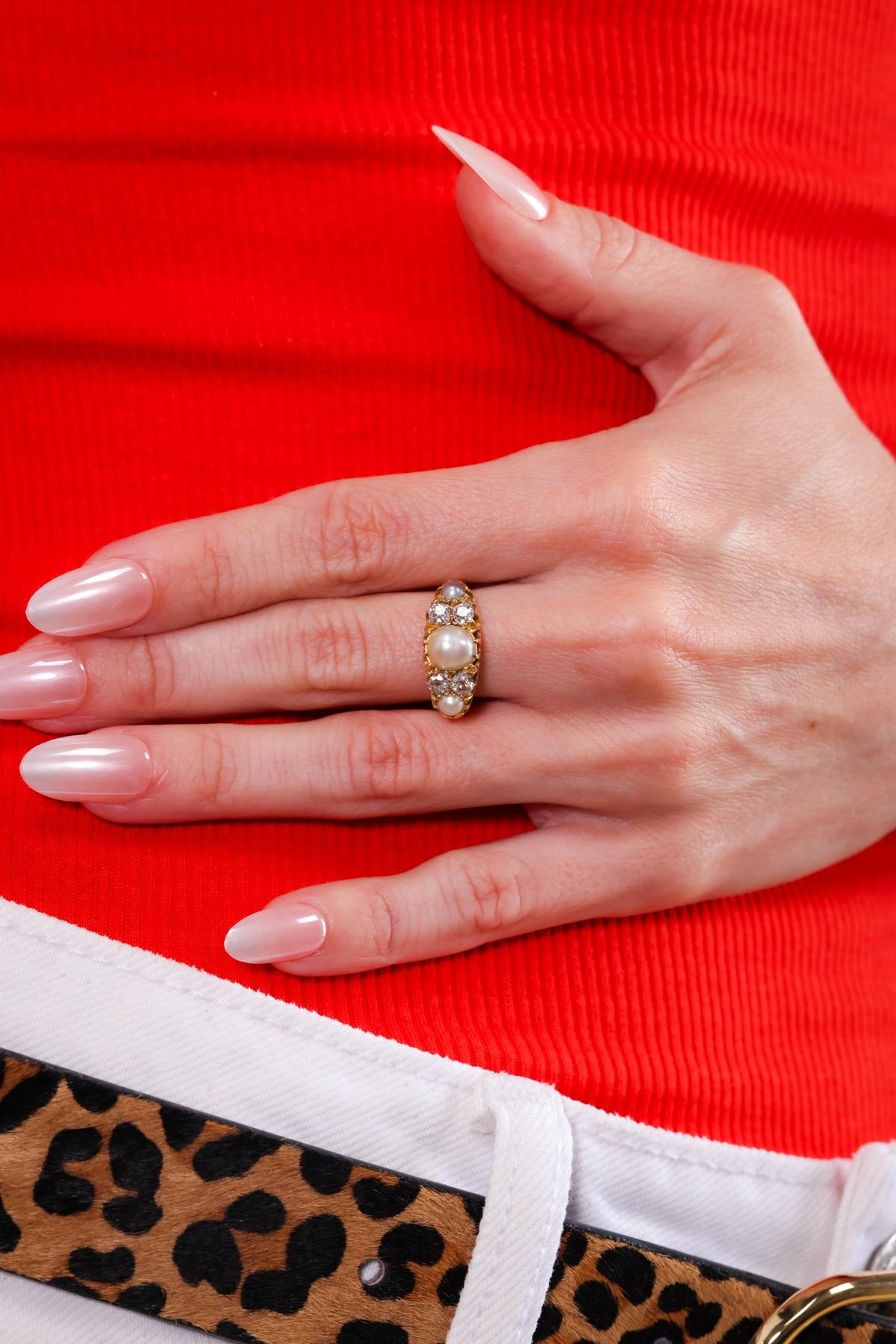 Edwardian Pearl Diamond Yellow Gold Ring