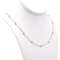 14k Yellow Gold Diamonds By The Yard Paperclip Necklace