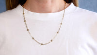 14k Yellow Gold Diamonds By The Yard Paperclip Necklace