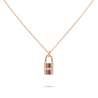 Hermes Kelly Cadenas Diamond Gold Lock Necklace