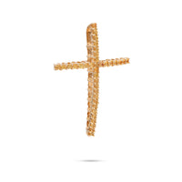 Levian Yellow Sapphire Gold Cross Pendant