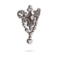 Victorian 11 Carat Diamond Silver Brooch