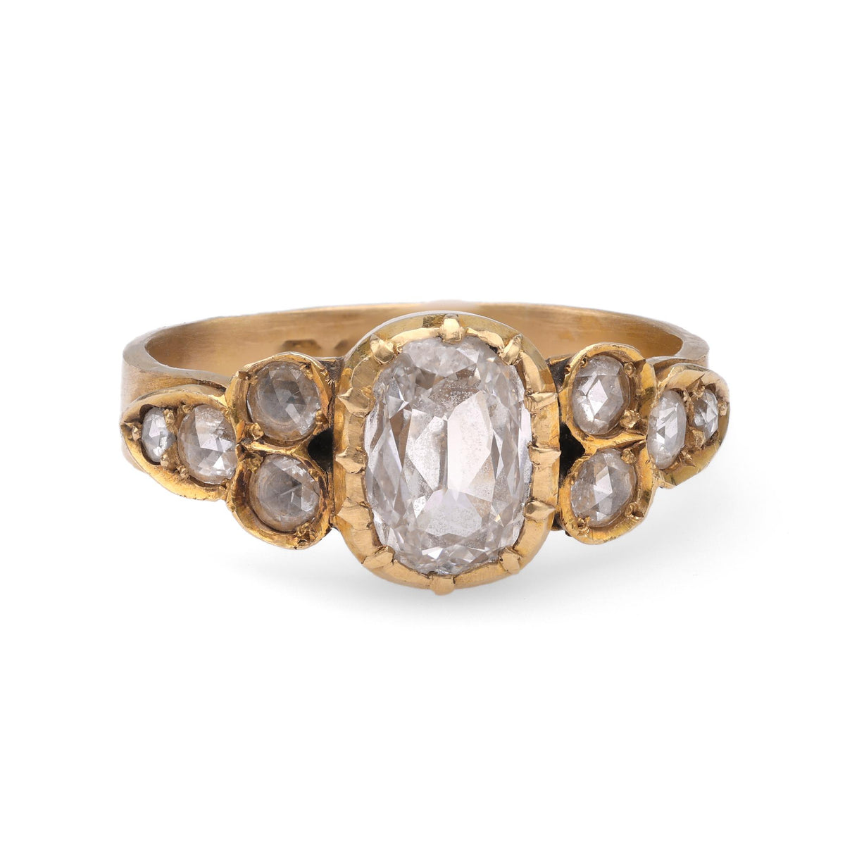 Victorian GIA 1.50 Carat Diamond Yellow Gold Engagement Ring