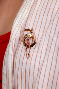 Reto Ruby Two Tone Gold Brooch