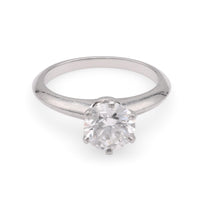 Tiffany & Co 1.34 Carat Diamond Platinum Engagement Ring