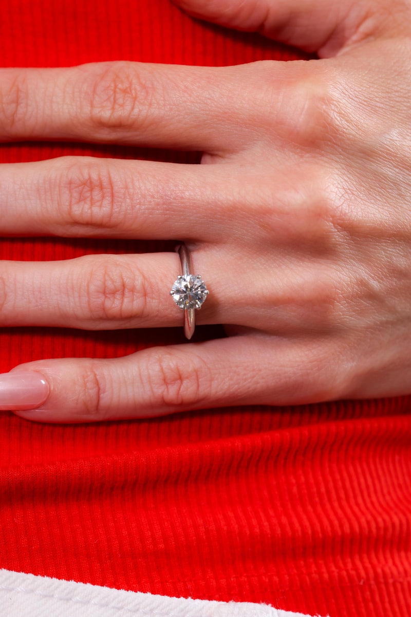 Tiffany & Co 1.34 Carat Diamond Platinum Engagement Ring