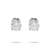 GIA 1.51 Carat Old European Cut Diamond White Gold Stud Earrings