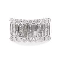 Modern Diamond 14K White Gold Wedding Ring