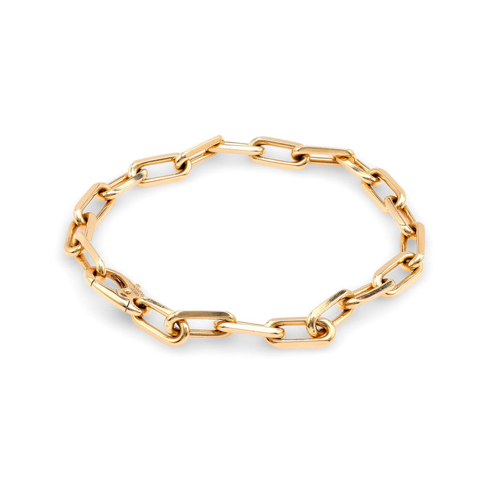 Vintage Cartier 18K Yellow Gold Paperclip Bracelet