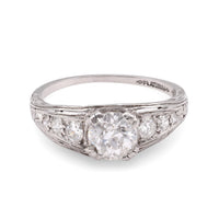 Art Deco Diamond Platinum Engagement Ring