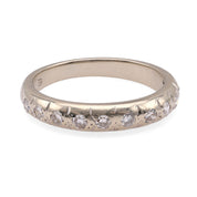 Art Deco Diamond Starburst Half Eternity Wedding Band