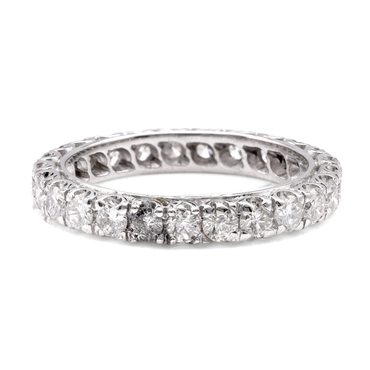 French Diamond White Gold Eternity Ring