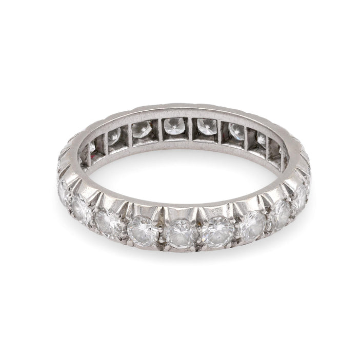 French Art Deco Inspired Diamond Platinum Eternity Ring