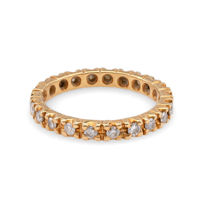 French Diamond Yellow Gold Eternity Ring