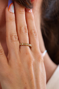 French Diamond Yellow Gold Eternity Ring