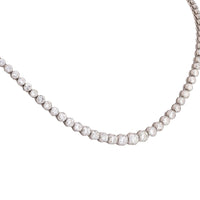 Modern 14.21 Carat Round Brilliant Cut Diamond Platinum Tennis Necklace