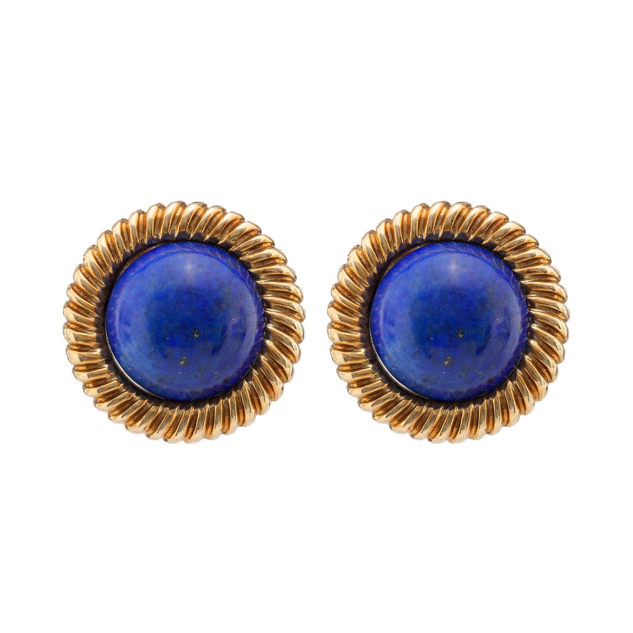 Store VINTAGE Lapis Lazuli Brooch & Clip on earrings set