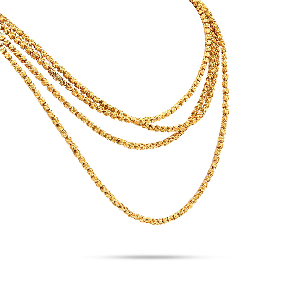 Mid Century French 18K Yellow Gold Chain Necklace