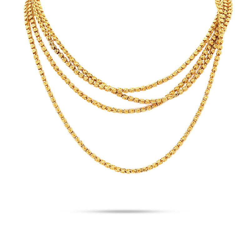 Mid Century French 18K Yellow Gold Chain Necklace