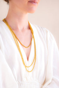 Mid Century French 18K Yellow Gold Chain Necklace